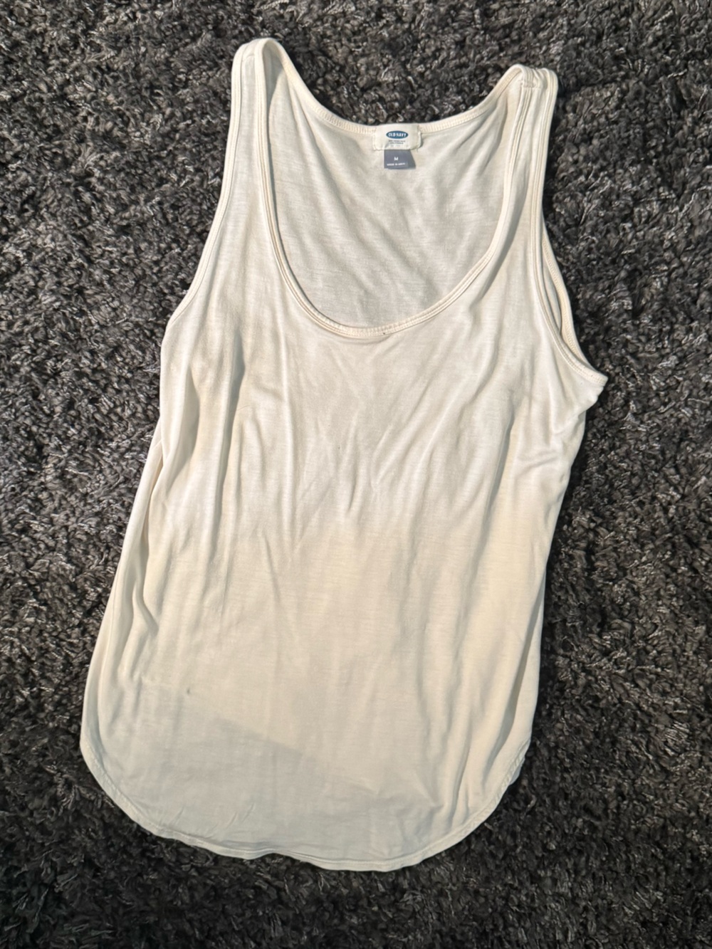 Old Navy Luxe Tank Top, White/Cream -Size Medium